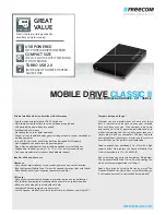 Preview for 1 page of Freecom MOBILE DRIVE CLASSIC II Datasheet