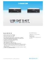 Предварительный просмотр 1 страницы Freecom USB DAT S-KIT Datasheet