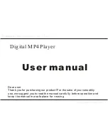 Preview for 1 page of FREEDATA TECHNOLOGY Digital MP4 Player User Manual