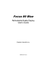 Freedom Scientific Focus 80 Blue User Manual preview