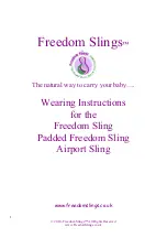 Предварительный просмотр 1 страницы Freedom Slings Airport Sling Wearing Instructions