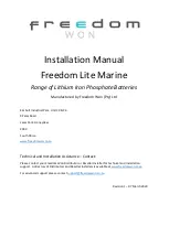 Freedom Won Freedom Lite Marine 10/8 Installation Manual preview