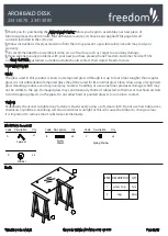 Preview for 1 page of Freedom ARCHIBALD DESK 23413078 Assembly Instructions