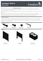 Предварительный просмотр 1 страницы Freedom Deckhaus Planter 23207356 Assembly Instructions