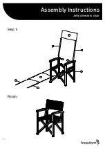 Preview for 2 page of Freedom Jetty directors chair Assembly Instructions