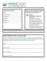 Preview for 2 page of Freedom SHIELD-1 Operation And Safety Manual