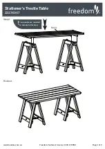 Preview for 2 page of Freedom Stationer's Trestle Desk Assembly Instructions