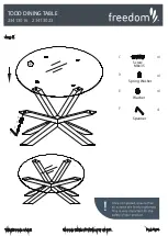 Предварительный просмотр 4 страницы Freedom TODD DINING TABLE 23413016 Assembly Instructions