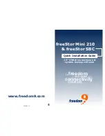 Freedom9 freeStor Mini 210 Quick Installation Manual предпросмотр