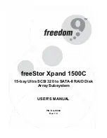 Freedom9 freeStor Xpand 1500C User Manual предпросмотр