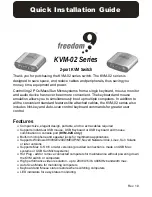 Freedom9 KVM-02 Series Quick Installation Manual предпросмотр