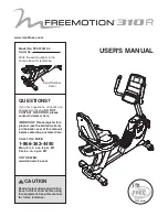 Preview for 1 page of Freemotion 310r User Manual