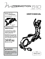 Freemotion 510 Rear Drive User Manual preview