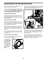 Preview for 27 page of Freemotion 510 Rear Drive User Manual