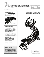 Freemotion 570 Interactive SFEL51411.0 User Manual preview