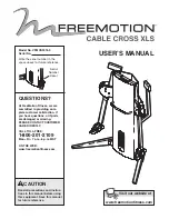 Preview for 1 page of Freemotion CABLE CROSS XLS User Manual