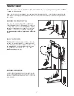 Preview for 7 page of Freemotion CABLE CROSS XLS User Manual