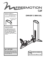 Preview for 1 page of Freemotion Calf GZFM6007.7 Owner'S Manual