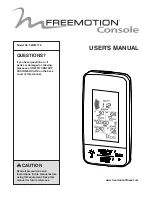 Freemotion Console FMPW17.0 User Manual preview