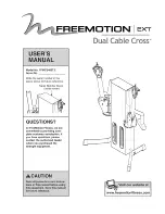 Freemotion Dual Cable Cross VFMCS4007.2 User Manual preview