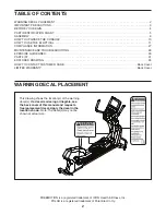 Preview for 2 page of Freemotion e8.5 User Manual