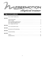 Preview for 3 page of Freemotion Elliptical trainer User Manual