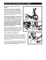 Preview for 9 page of Freemotion Elliptical trainer User Manual