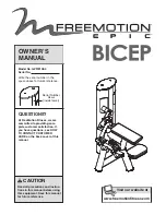 Preview for 1 page of Freemotion EPIC Bicep Owner'S Manual