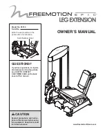 Preview for 1 page of Freemotion EPIC F801.0 Owner'S Manual