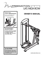 Freemotion Epic F802.0 Owner'S Manual preview