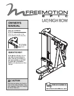 Preview for 1 page of Freemotion Epic GZFI8028.0 Owner'S Manual