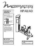 Freemotion Epic HIP AB Owner'S Manual preview