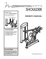 Freemotion EPIC SHOULDER F807.0 Owner'S Manual preview