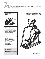 Предварительный просмотр 1 страницы Freemotion F 5.6 User Manual