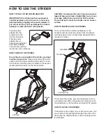 Предварительный просмотр 12 страницы Freemotion F 5.6 User Manual