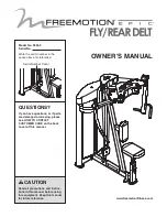 Preview for 1 page of Freemotion FLY/REAR DELT F806.0 Owner'S Manual