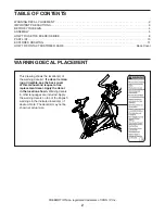 Preview for 2 page of Freemotion FMEX88910.0 User Manual