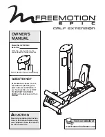 Preview for 1 page of Freemotion GZFI8136.0 Owner'S Manual