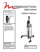 Preview for 1 page of Freemotion GZFM6016.2 Owner'S Manual