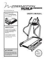 Freemotion INCLINE TRAINER X3 INTERACTIVE User Manual preview