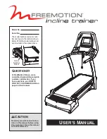 Предварительный просмотр 1 страницы Freemotion Incline trainer User Manual