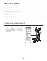 Preview for 2 page of Freemotion SFEL16009.0 User Manual