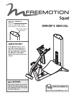 Freemotion Squat GZFM6010.4 Owner'S Manual preview