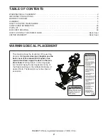 Preview for 2 page of Freemotion Tour de France FMEX81912.0 User Manual