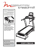 Freemotion Treadmill User Manual preview