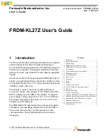 Preview for 1 page of Freescale Semiconductor FRDM-KL27Z User Manual