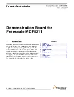 Freescale Semiconductor M5211DEMO Manual preview