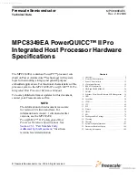 Freescale Semiconductor MPC8349EA PowerQUICC II Pro Hardware Specifications preview