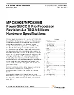 Preview for 1 page of Freescale Semiconductor MPC8358E Hardware Specificftion