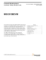 Preview for 1 page of Freescale Semiconductor MSC8156EVM Getting Started Manual